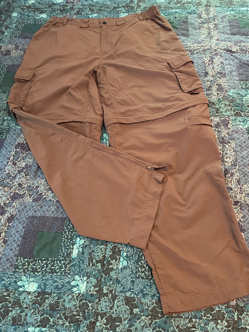 White Sierra Brown Zip Off Hiking Pants Women's Size L